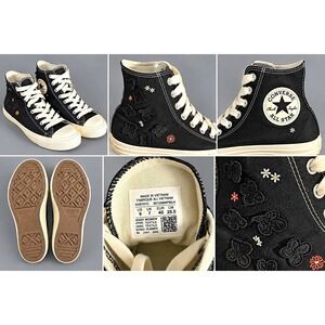 Converse Chuck Taylor All Star Floral Embroidered Black A09101C Womens 9